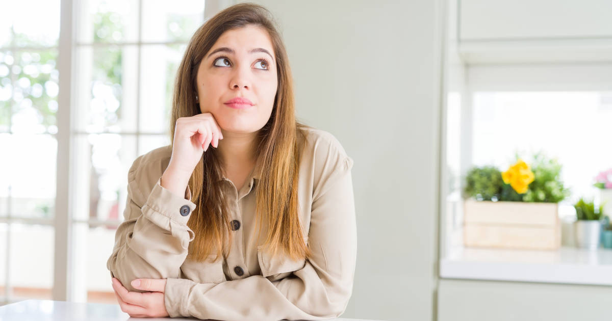 thoughtful woman